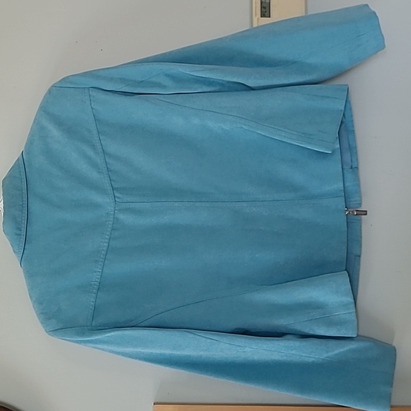 NWOT Conrad C Faux Seude Caribbean Blue Jacket - Picture 8 of 16